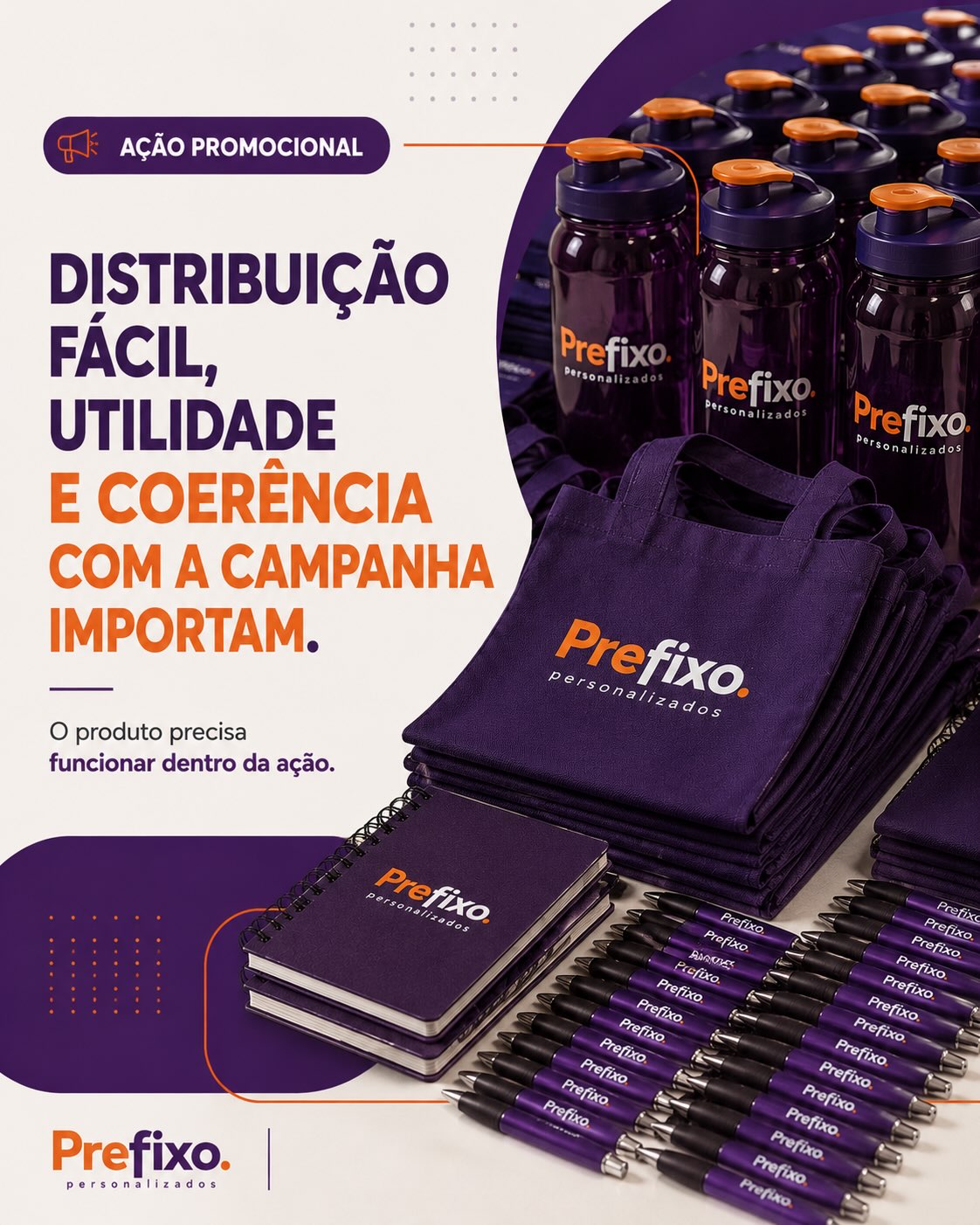 Brindes personalizados Prefixo em ação promocional